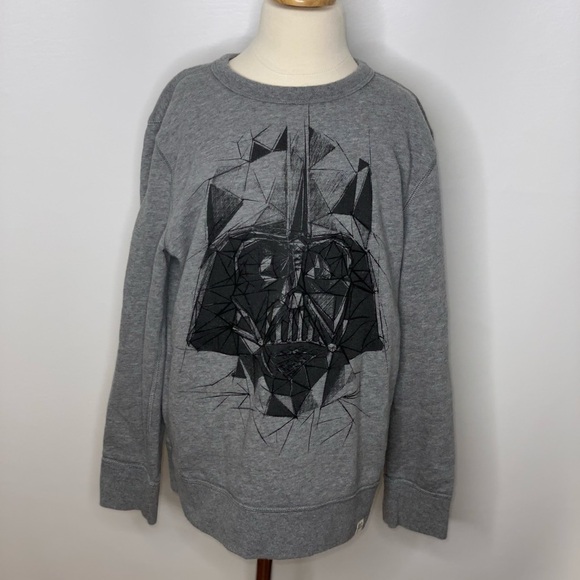 Gap kids Gray Star Wars darth Vader sweatshirt lg - Picture 1 of 2